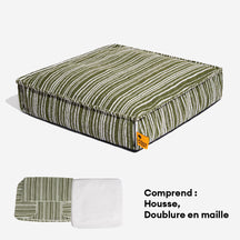Pouf de rangement durable et lit pour chien - Funnyfuzzy SnugNest