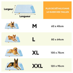Tapis pour chien grande taille lavable rafraîchissant et antidérapant - Sieste rafraîchissante