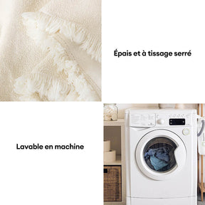 Couverture en peluche teddy douce et résistante à l’eau pour canapé