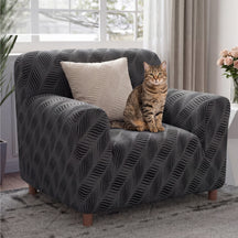 Housse de fauteuil, canapé extensible en jacquard polaire épais anti-rayures