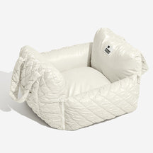 Siège auto pour chien en velours matelassé Luxe Nuage