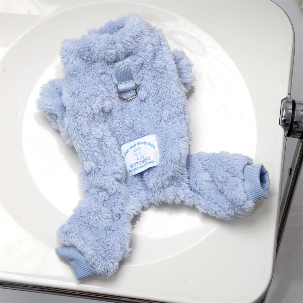 Combinaison pour chien en peluche ultra douce – Confortable et chaude pour les aventures hivernales