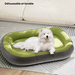 Lit pour chien en suède robuste et anti-rayures