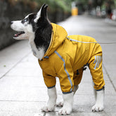 Imperméable Réglable pour Chien avec Capuche et Bande Réfléchissante