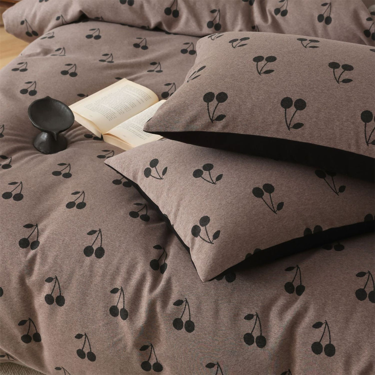 Parure en coton jacquard tricoté avec petit chiot mignon