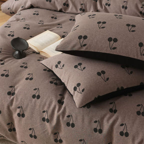Parure en coton jacquard tricoté avec petit chiot mignon