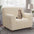 Housse de fauteuil, canapé extensible magique en seersucker et respirant, style crème, à couverture complète.