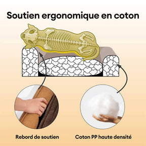 Lit pour chien en mousse rétro en suédine lavable double face avec coussin - SweetDream