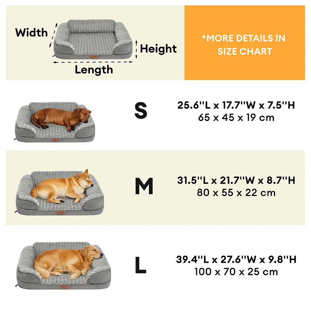 Lit orthopédique pour chien en peluche moelleux lavable - ComfyPaws