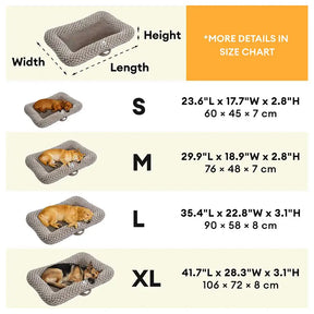 Tapis pour animaux en peluche à double face à motif losange multi-usage - ComfyEase