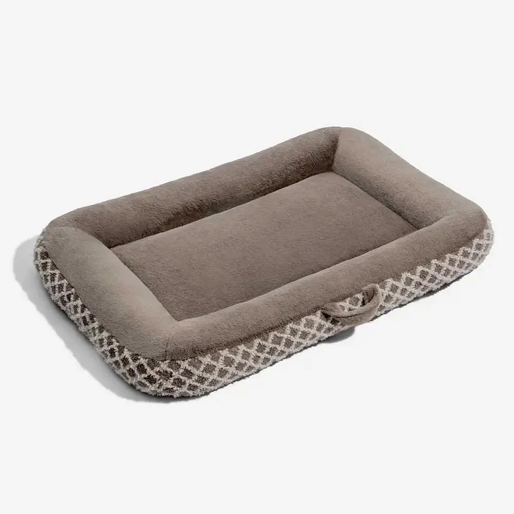 Tapis pour animaux en peluche à double face à motif losange multi-usage - ComfyEase
