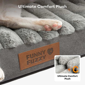 Lit orthopédique pour chien en peluche moelleux lavable - ComfyPaws