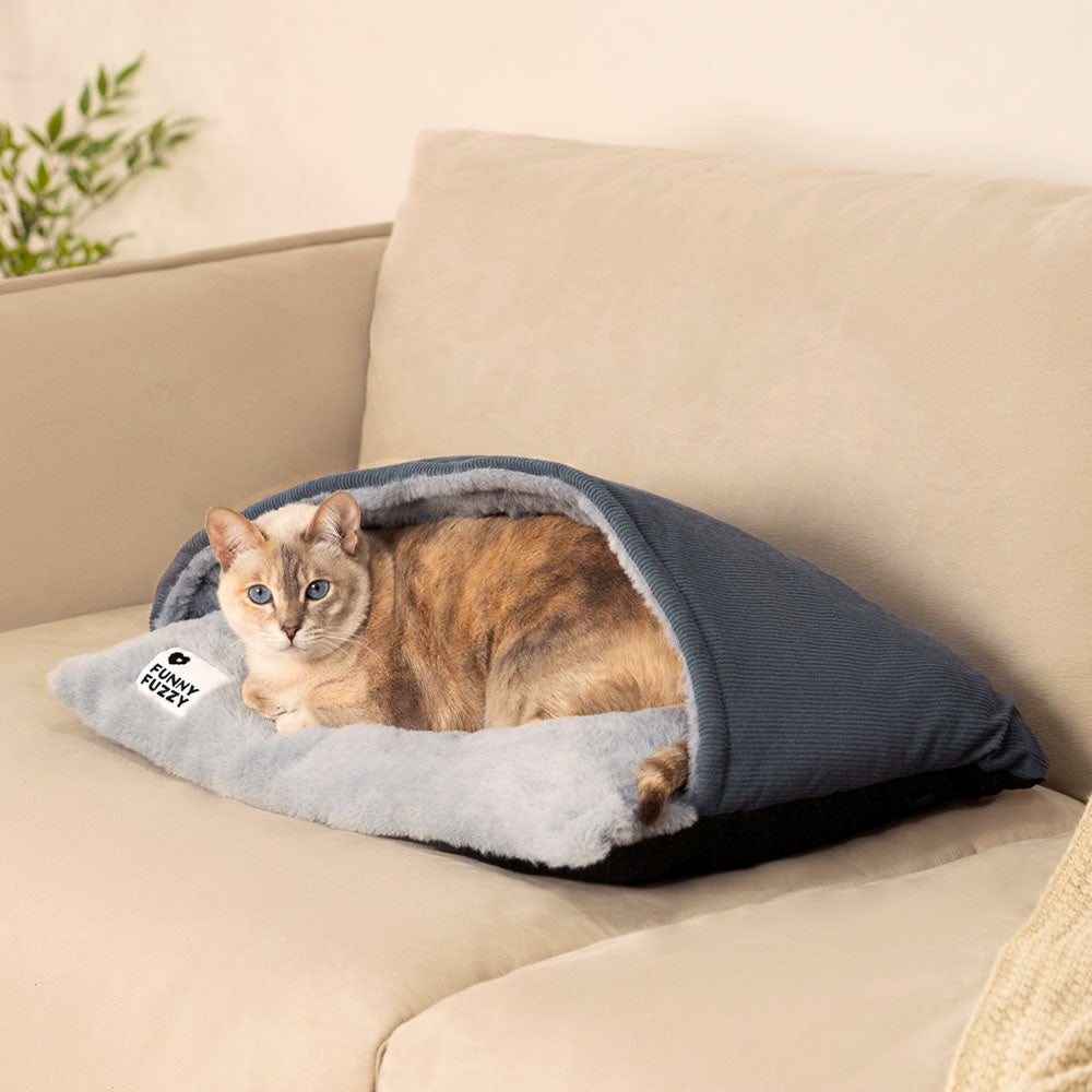 Sac de couchage ultra doux en peluche pour chat