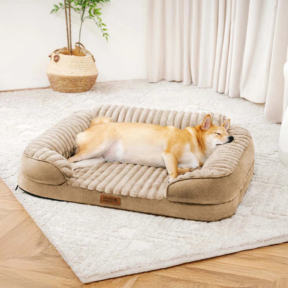 Lit orthopédique pour chien en peluche moelleux lavable - ComfyPaws
