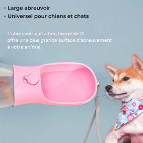 Bouteille d'eau portable pour chien 3 en 1 multifonctionnelle pour les promenades