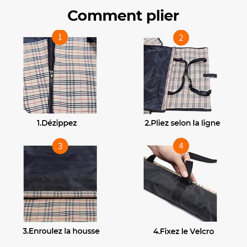 Couverture de Siège Voiture Chien Épaissie et Imperméable Pliable