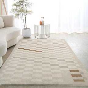 Tapis style moderne simple en fausse laine de cachemire