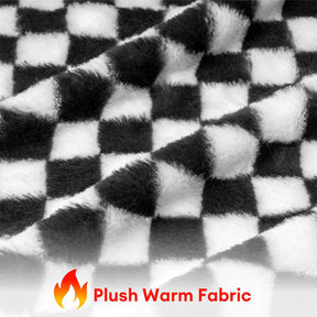 Lit orthopédique pour chien en tissu damier épais et moelleux lavable - CheckMate