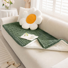 Tapis pour animaux en flanelle douce imperméable, respirant, anti-dérapant pour canapé.