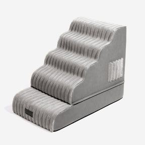 Escalier et lit pour animaux détachables en peluche moelleuse 2 en 1 - CreamyRamp