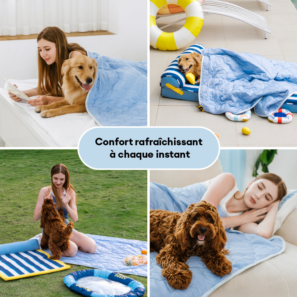 Couverture et Tapis rafraîchissant pour chien double face - Chill Nest