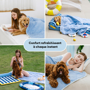 Couverture et Tapis rafraîchissant pour chien double face - Chill Nest