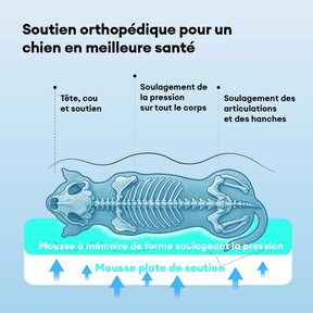 Lit orthopédique tapis rafraichissant grands chien - Chill Nest