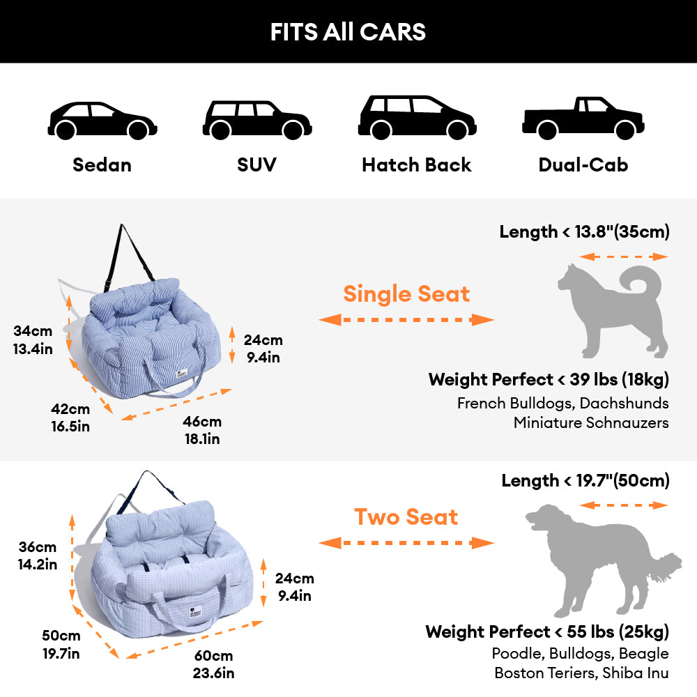 Siège de voiture pour chien ISOFIX portable avec système