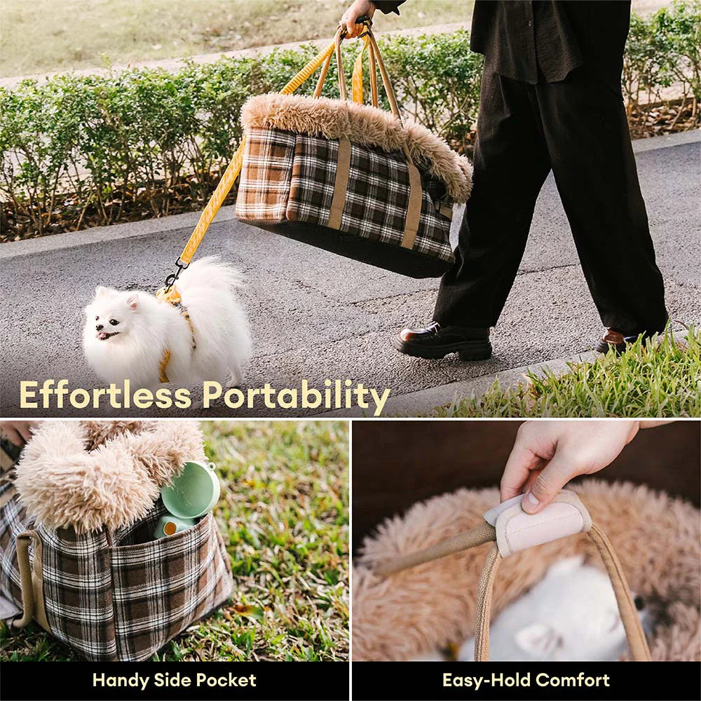 Sac de transport pour animaux 2 en 1 grand et tout temps et sac de couchage pour chien - Plaid du Voyager