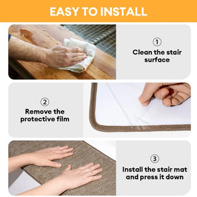 Ruban de protection pour escaliers résistant à l'usure en chevron - Treads de marche pour escaliers en tapis gratuits.