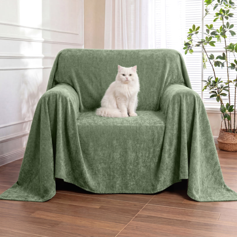 Jeté de canapé Housse de fauteuil, canapé imperméable résistante aux rayures et sans peluches