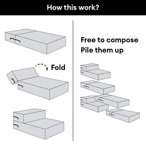 Escaliers pour chiens multi-niveaux pliables en blocs résistants aux rayures en chenille durable