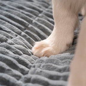 Tapis pour animaux en flanelle douce imperméable, respirant, anti-dérapant pour canapé.