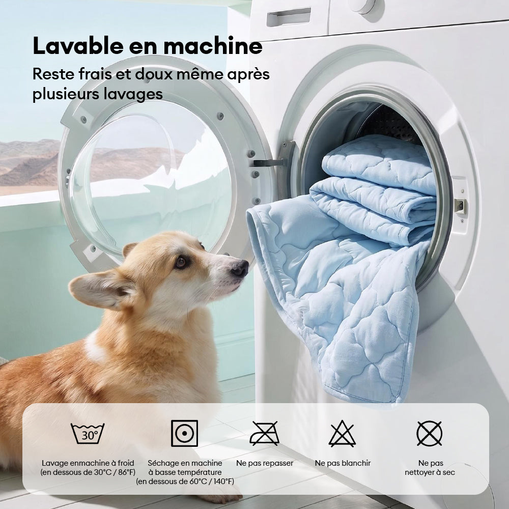 Couverture et Tapis rafraîchissant pour chien double face - Chill Nest
