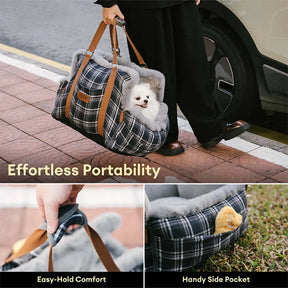 3 en 1 Siège auto pour chien en peluche et chaud - Cruiser d'hiver