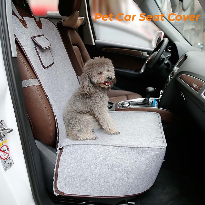 Protection de siège pour voiture en feutre pour chien