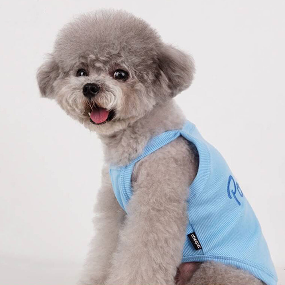 Gilet rayé côtelé pour chiens et chats en couleur vive vêtements d'été