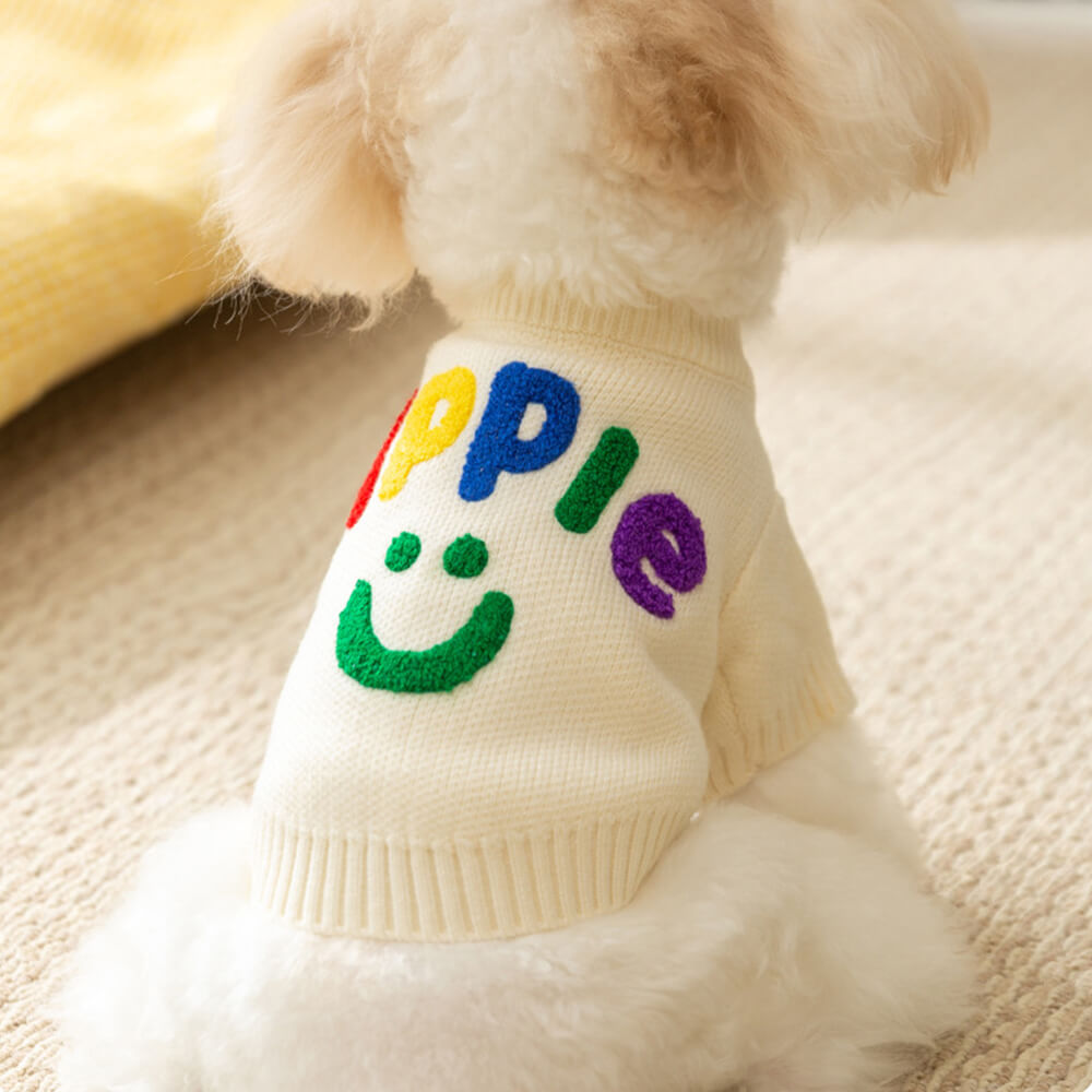 Pull Tricoté pour Chien Pomme Colorée