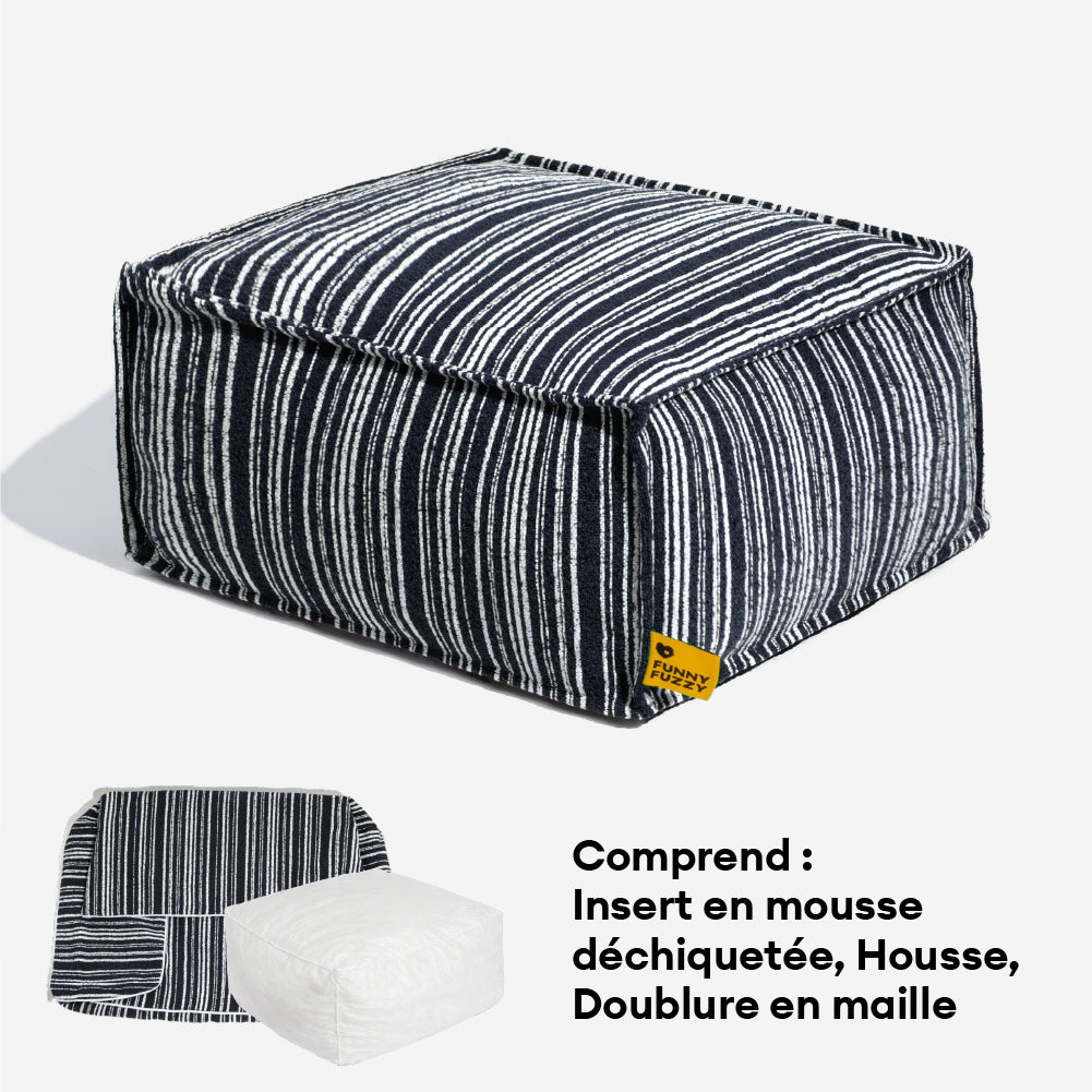 Pouf de rangement durable et lit pour chien - Funnyfuzzy SnugNest