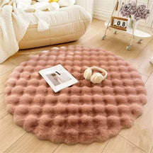 Crème Style Tapis Rond Moelleux Épais