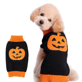 Pull de Halloween pour animaux de compagnie | Vêtement pour chien chaud et confortable à motif Halloween