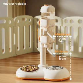 Distributeur automatique pour animaux avec bol d'alimentation et d'eau