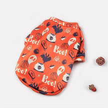 Costume Douillet pour Animaux en Motif Halloween | Design Citrouille & Fantôme pour Automne et Hiver