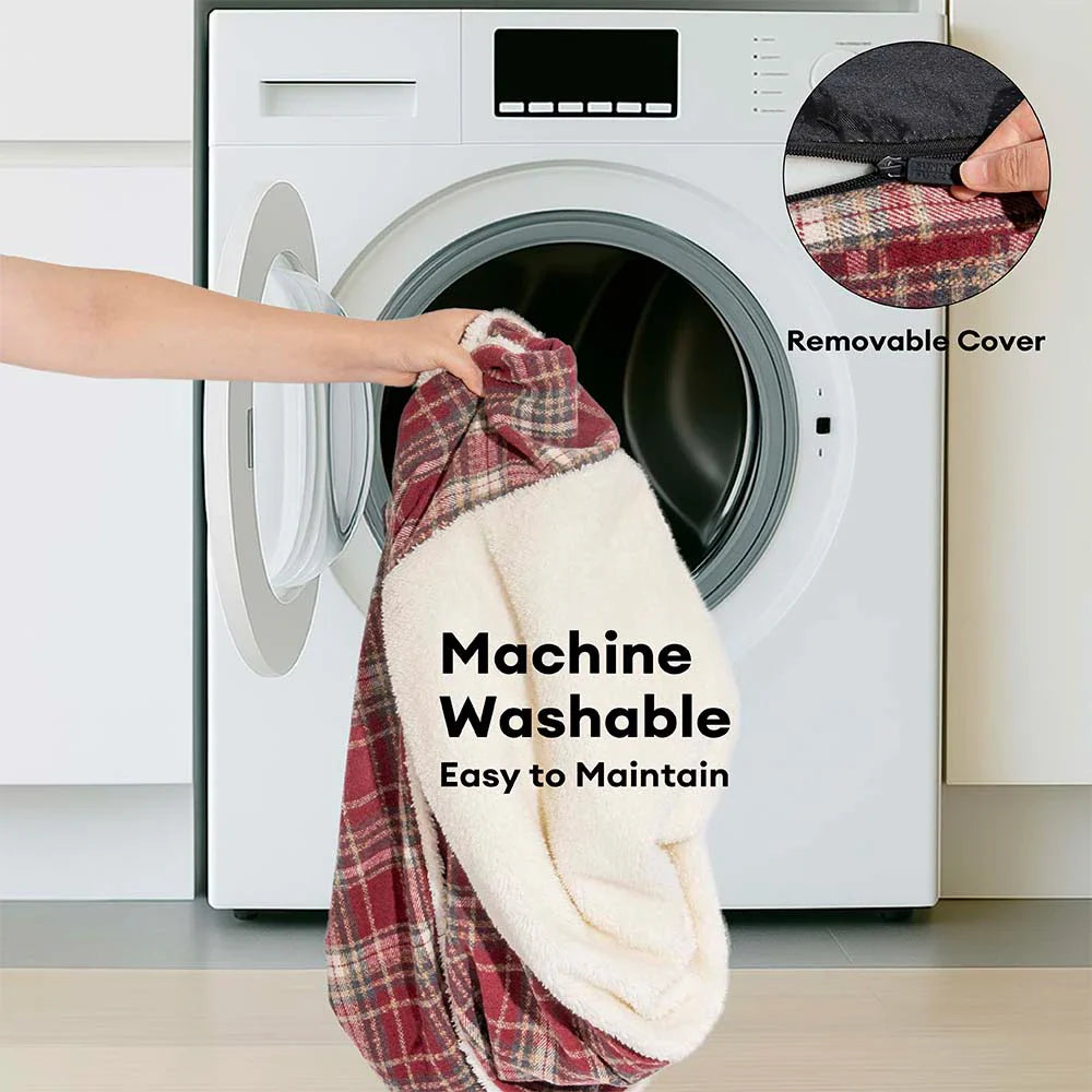 Sofa-lit pour chien en peluche à carreaux vintage, lavable - Chris-Nook