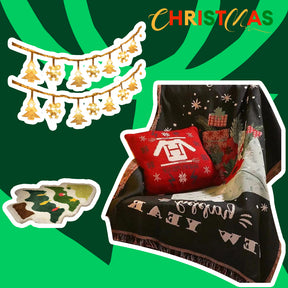 Couverture décorative de Noël - Ensemble cadeau 3pcs