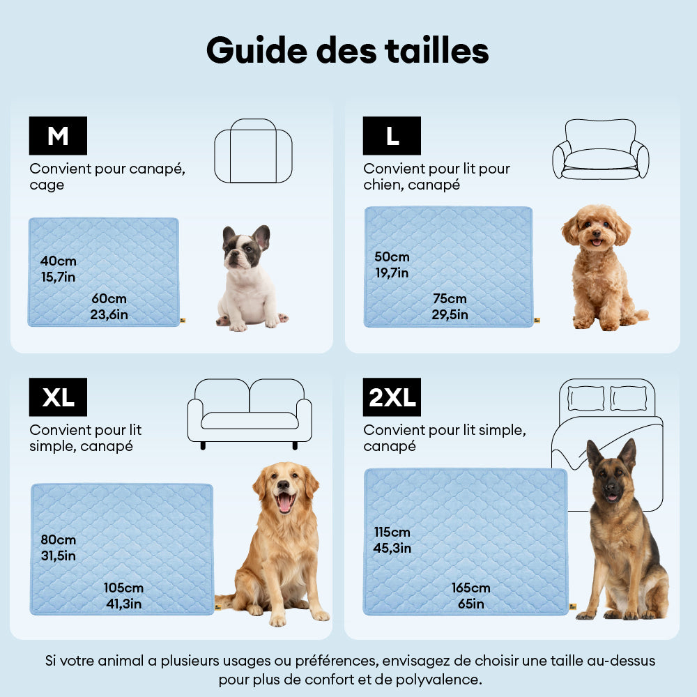 Couverture et Tapis rafraîchissant pour chien double face - Chill Nest