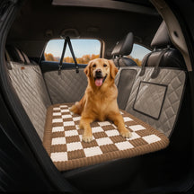 Tapis pour chien en plaid doux et antidérapant pour extension de siège auto