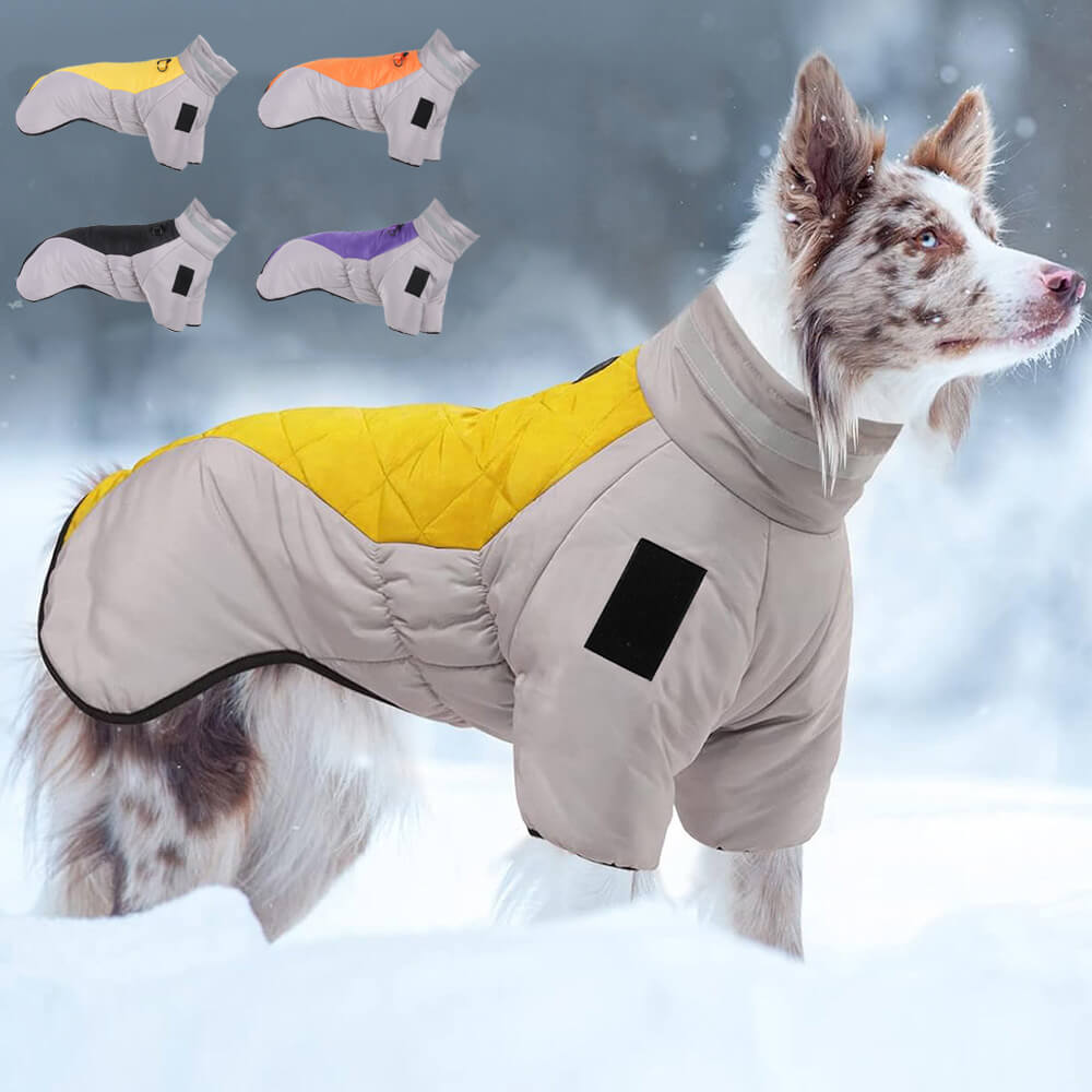 Veste d'hiver réfléchissante en coton pour grand chien idéale pour les sorties en extérieur