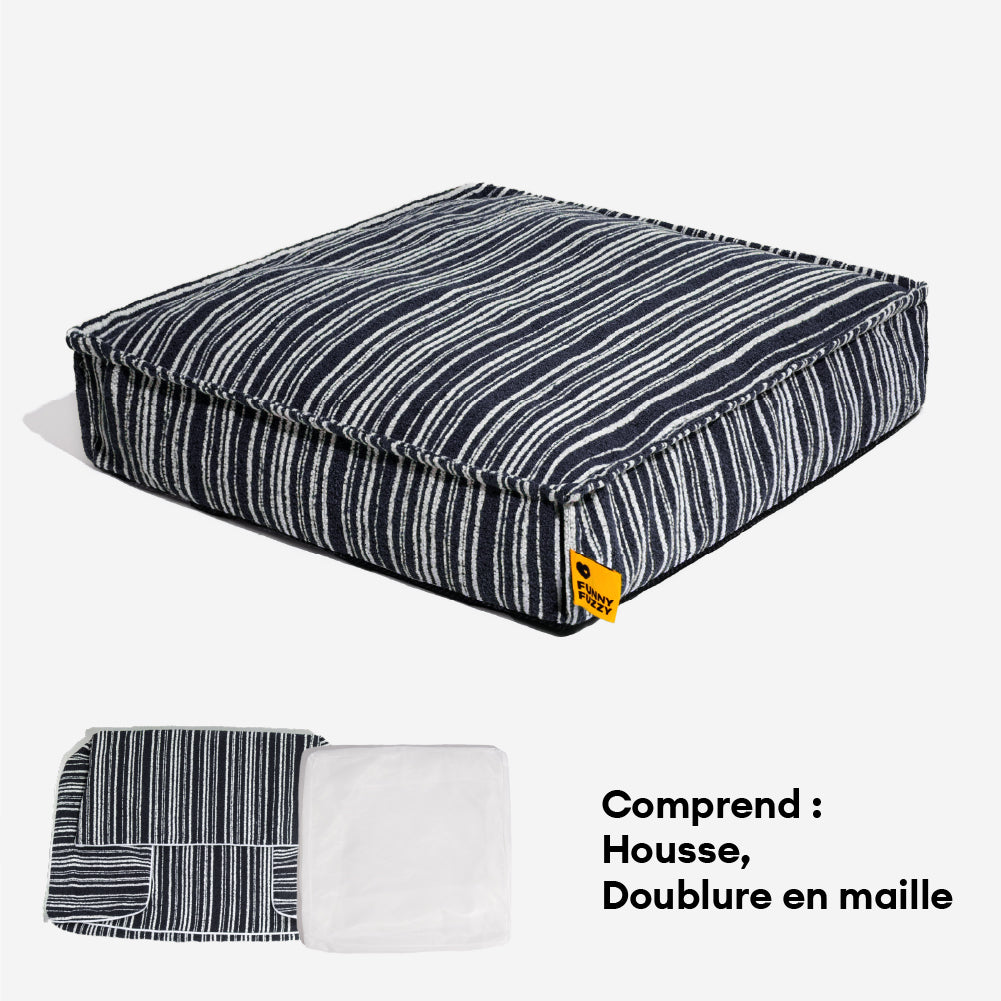 Pouf de rangement durable et lit pour chien - Funnyfuzzy SnugNest