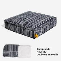 Pouf de rangement durable et lit pour chien - Funnyfuzzy SnugNest